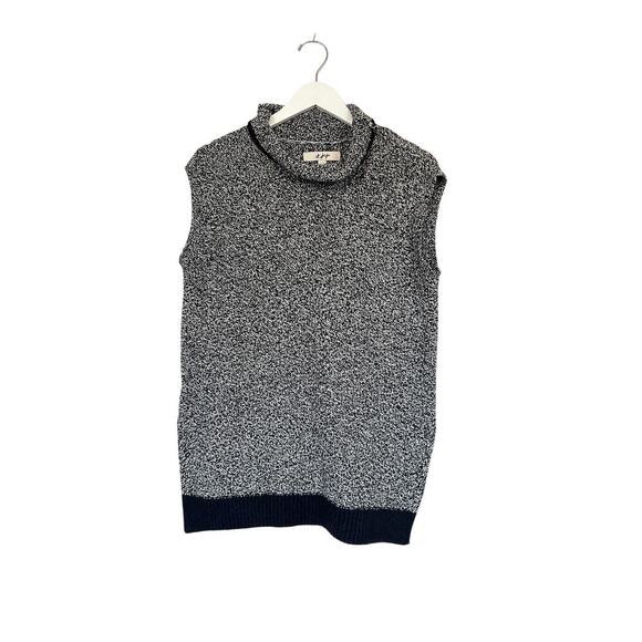 Loft Small Gray Layering Knit Sleeveless Cowl Neck Sweater Preppy Fall Work Vest - Picture 1 of 10